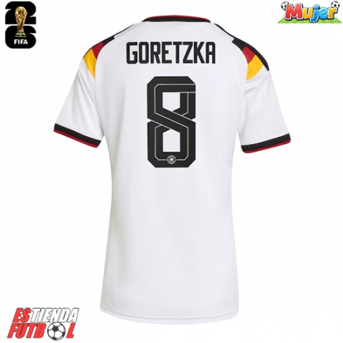 Alemania Leon Goretzka #8 Primera Equipación Mujer Mundial 2026 Manga Corta